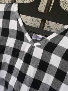 Black And White Checked Dress