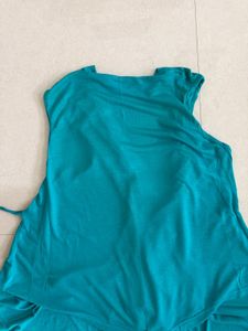Sleeveless Teal Shrug