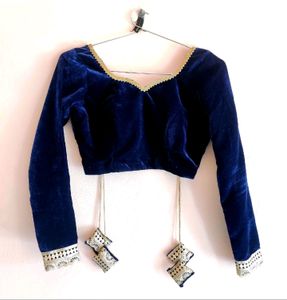 Velvet Fully Stitchd Lehnga Choli With Dupata