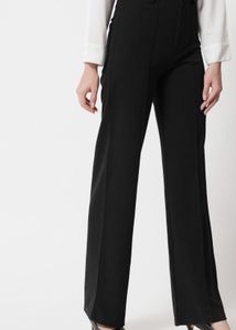 Black Straight Leg High Waist Trousers