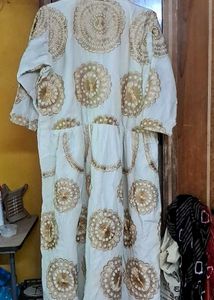 Embroidered Cream Dress