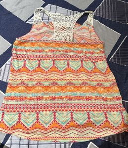 Multi colour with white thread details
