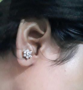 Diamond Flower Earrings