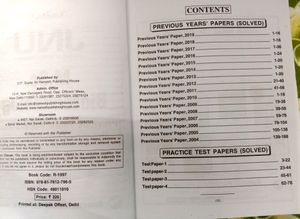 JNU MSC Biotechnology Entrance Exam Book With Previous Years Papers(Solved)