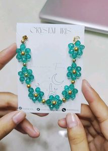 Peacock Green Floral Bracelet