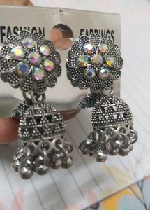Silver Jhumkas🩶🌸