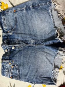Combo - Black Skater Skirt + Gap Denim Shorts