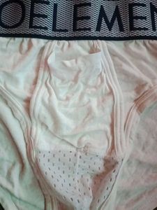 AOELEMEN Sill White Briefs Separation Tora
