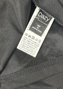 Chic black dress with white sleeves