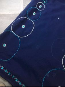 Blue Casual Georgette Saree