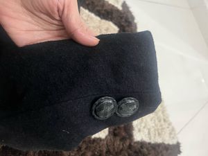 Black Faux Fur crop blazer