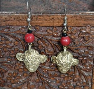 3 Pair Dokra Earrings
