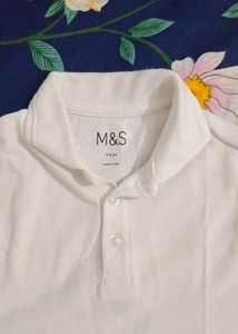 White M&amp;S Polo Shirt