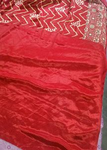 S11 Beautiful Printed Saree With Atteched Blouse