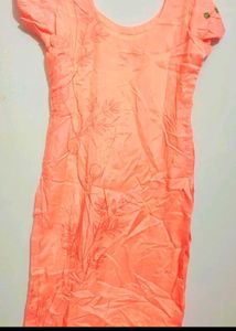 Light Orange Plazo Suit &amp; Dupatta For 34 Bust