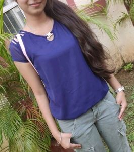 Blue Top With Beautiful Back Design