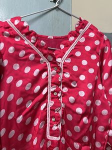 Polka Dots Silk Suit