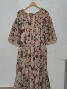 Floral Off-Shoulder Maxi Dress