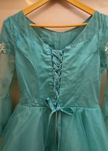 designer heavy ball gown (sky blue colour)