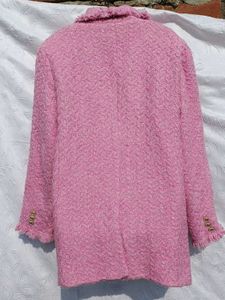 Pink Tweed Double-Breasted Coat 💕