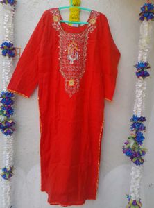 Kurti Red Orange  🧡❤️ Price Drop❤️‍🔥
