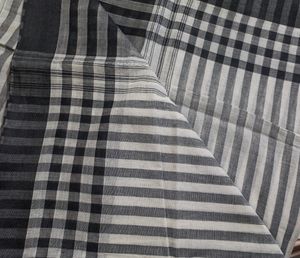 Black and White Plaid Scarf