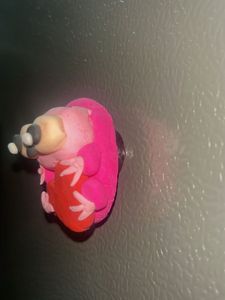 Pink Owl refrigerator magnet