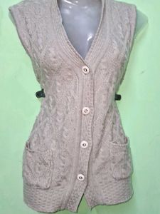 Vintage Sleeveless Knit Cardigan