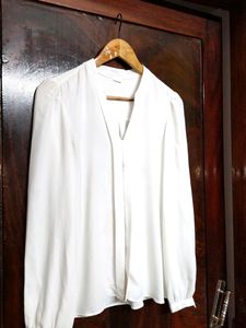 Off White Full Sleeve Tops For Women