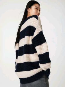 Women Wool Striped Cardigan
