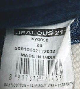 Jealous 21 Women&#39;s Dark Blue Mid-Rise Jeans Size 30