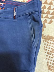 Blue pure cotton Trouser