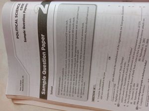 Class 12 Political Science 15 Sample Paper Book