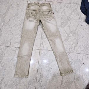 Boys Khakhi Colour Jeans .