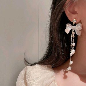 Bow &amp; Pearl Danglers