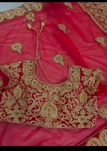 Bridal Lehenga - Red &amp; Gold