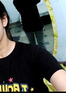 grey denim jeans black t shirt Girl Boy Clothes