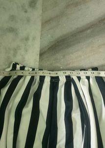 White And Blue Strechable Stripped Palazzo