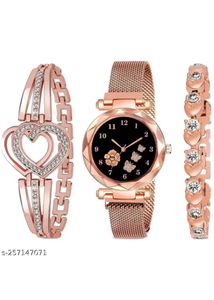 Beautiful Watch With 2 Bracelets