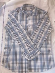 Classic Blue Cotton Shirt | Size 42