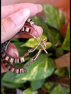 Gold Oxidised Jhumkas &amp; Silver Hoop Earrings Combo