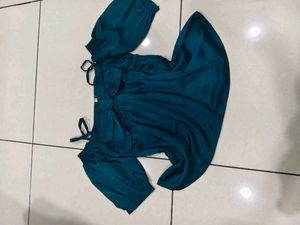 Teal Off-the-Shoulder Top