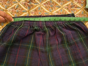 Plaid Wide Leg cots wool PJ