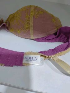 Pink &amp; Gold Lace Push-Up Bra