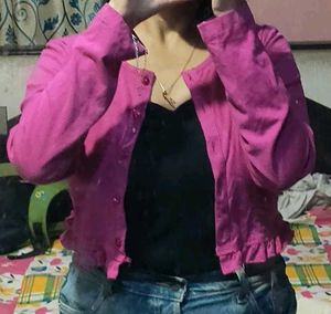 Cute Pink Cropped Shrug 💓