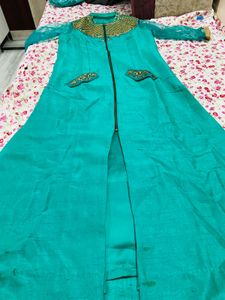 Elegant Teal Embroidered Kurta Set