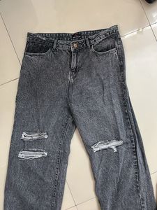 Ripped Wide Leg Jeans