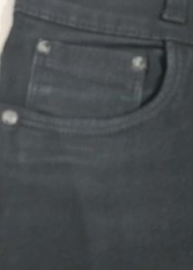 Black Denim With Cutout Size 28