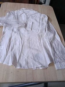 White Pleated Shirt