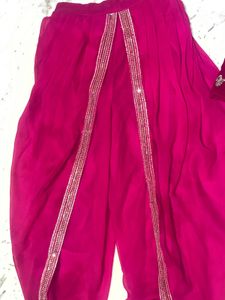 Pink Embroidered Fabric